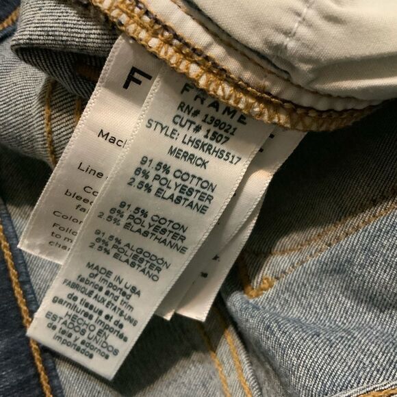 Frame Denim Le High stepped-hem skinny jeans Sz 26 - Picture 10 of 13